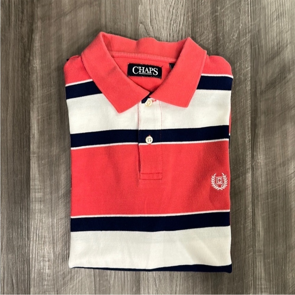 ⛱️Chaps - Pink Preppy Polo Shirt - M